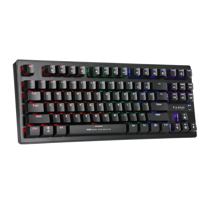 Marvo Scorpion KG901 RGB LED Compact Gaming Keyboard with Mechanical Blue Switches-Keyboards-Gigante Computers