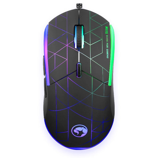 Marvo Scorpion M115 Gaming Mouse, USB 2.0, 7 LED Colours, Adjustable up to 4000 DPI, Gaming Grade Optical Sensor with 6 Programmable Buttons-Gigante Computers