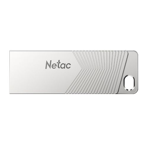 Netac 32GB USB 3.2 Memory Pen, UM1, Zinc Alloy Casing, Key Ring, Pearl Nickel Colour-USB Pen Drives-Gigante Computers