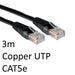 RJ45 (M) to RJ45 (M) CAT5e 3m Black OEM Moulded Boot Copper UTP Network Cable-Network Cables-Gigante Computers