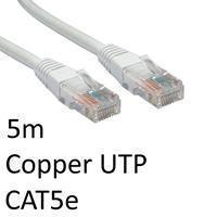 RJ45 (M) to RJ45 (M) CAT5e 5m Grey OEM Moulded Boot Copper UTP Network Cable-Network Cables-Gigante Computers