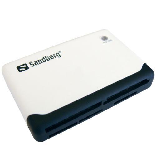 Sandberg (133-46) External Multi Card Reader, USB Powered, Black & White, 5 Year Warranty-External Card Readers-Gigante Computers