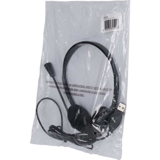 Sandberg Bulk USB Headset with Boom Microphone, 5 Year Warranty *OEM Packaging*-Headsets-Gigante Computers