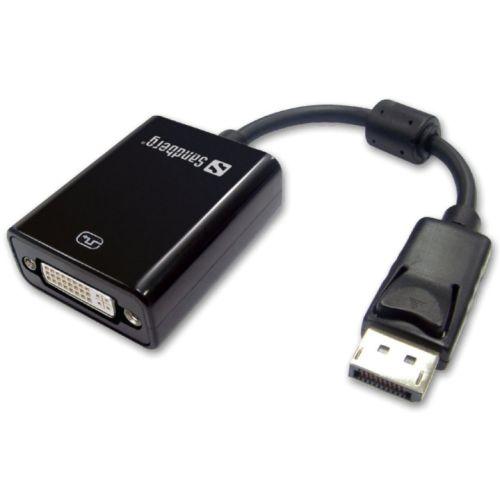 Sandberg DisplayPort Male to DVI-I Female Converter Cable, 20cm, 5 Year Warranty-Display/Visual-Gigante Computers