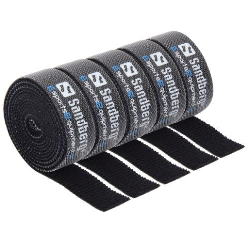 Sandberg Re-Usable Velcro Cable Tie 1 Metre Rolls, Pack of 5-Cable Ties/Screws-Gigante Computers