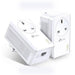 TP-LINK (TL-PA7017P KIT) AV1000 GB Powerline Adapter Kit, 1-Port, AC Pass Through-Powerline Adapters-Gigante Computers