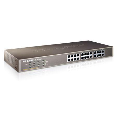 TP-LINK (TL-SF1024) 24-Port 10/100Mbps Unmanaged Rackmount Switch, Steel Case-Switches-Gigante Computers
