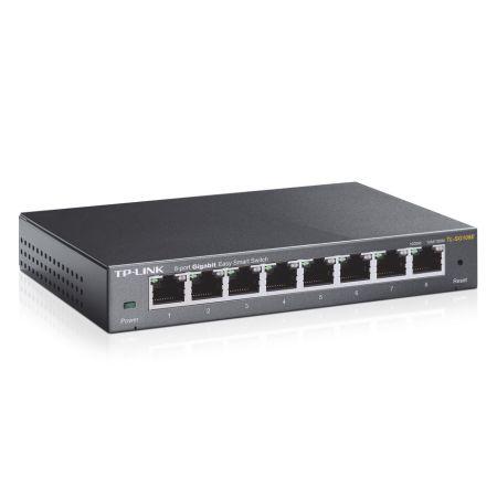 TP-LINK (TL-SG108E) 8-Port Gigabit Easy Smart Switch, Steel Case-Switches-Gigante Computers