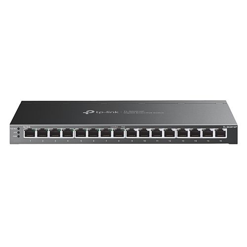 TP-LINK (TL-SG2016P) JetStream 16-Port Gigabit Smart Switch with 8-Port PoE+, Centralized Management-Switches-Gigante Computers
