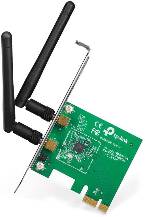 TP-LINK (TL-WN881ND) 300Mbps Wireless N PCI Express Adapter, 2 Detachable Antennas, Low Profile Bracket-Wireless Adapters-Gigante Computers
