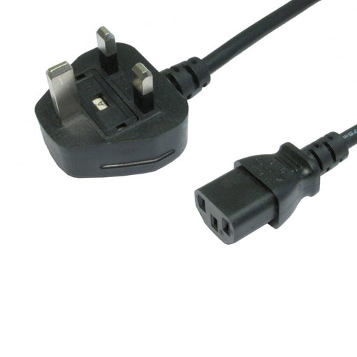 UK Power Lead, Kettle Lead, Moulded Plug, 13A, 5 Metres-Power / Fans / PCIe-Gigante Computers