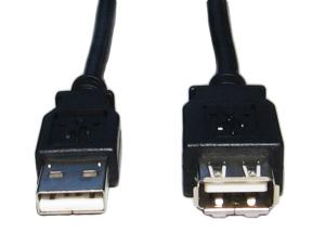 USB 2.0 A-Male to A-Female Extension Cable 1m Black-Data Cables-Gigante Computers