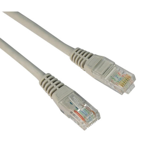 VCOM RJ45 (M) to RJ45 (M) CAT5e 15m Grey Retail Packaged Moulded Network Cable-Network Cables-Gigante Computers