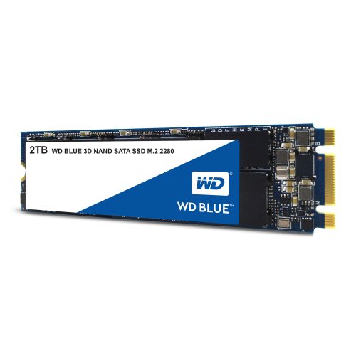 WD 2TB Blue M.2 SATA SSD, M.2 2280, SATA3, 3D NAND, R/W 560/530 MB/s, 95K/84K IOPS-Internal SSD Drives-Gigante Computers