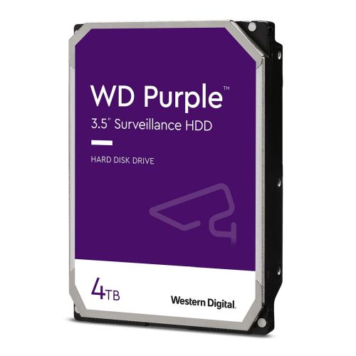 WD 3.5", 4TB, SATA3, Purple Surveillance Hard Drive, 5400RPM, 256MB Cache, OEM-Internal Hard Drives-Gigante Computers