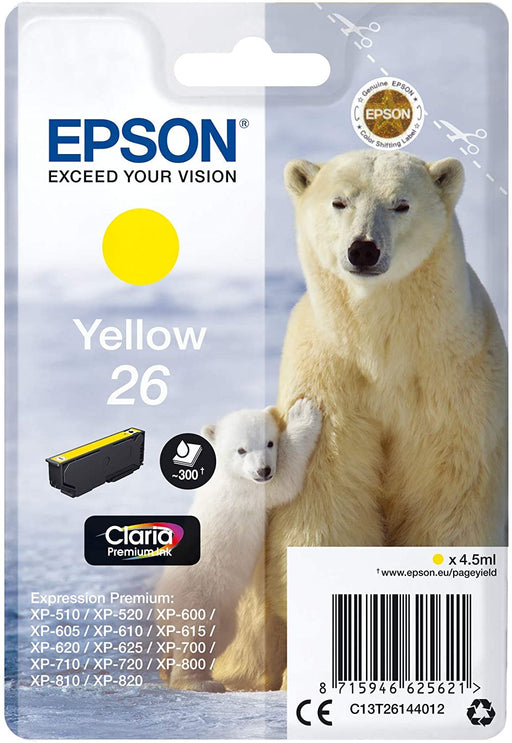 Epson Singlepack Yellow 26 Claria Premium Ink-Replacement Inks-Gigante Computers