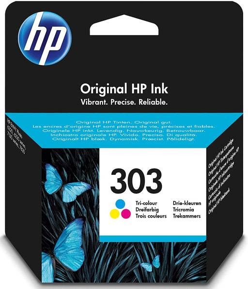 HP 303 (Yield 165 Pages) Dye-based Original Ink Cartridge (Tri-colour)-Ink Cartridges-Gigante Computers